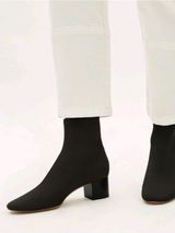 Joie Neely Black Knit Stretch Sock Booties Ankle Boots Size 10 Photo 0
