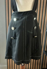 Zara Black Mini-Skirt with Suspenders size small Photo 0