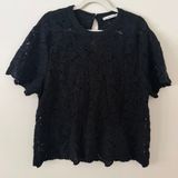 Abercrombie & Fitch‎ Crochet Black Knit Short Sleeve Loose Knit Sweater Size XL Photo 0