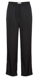 Abercrombie & Fitch Drapey Wide Leg Satin‎ Pants Pull On Black Size XL Photo 0