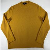 Banana Republic Italian Merino Wool Waffle Knit Sweater Mustard Yellow Large Photo 0