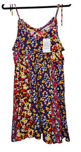Patrons of Peace Floral Patchwork Dress Large NWT Boho‎ Flowy Photo 0