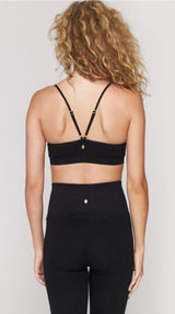 Spiritual Gangster Wide Rib Low Impact Pullover Sports Bra‎ Women's M/L Black Photo 0