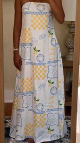 Maxi Summer Print Dress White Photo 0