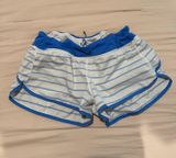Blue and white striped Lululemon hotty hot shorts Photo 0