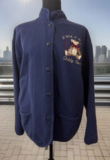 VTG Decorated Originals Teddy‎ Bear Fleece Navy XL Jacket with Embroidery Retro Photo 0