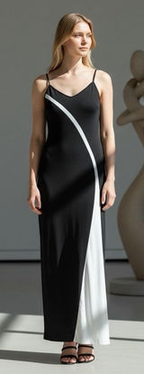 Vintage Jodi Kristopher Maxi Fancy Rom Elegant dress Black White Y2K 90s Size XS Photo 0