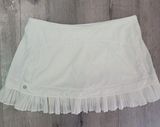 Lululemon City Sky Run By Skirt White size 10 pockets ruffle tennis skirt Photo 0