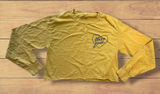 Gold rush Bless Your Heart Mustard Yellow Small Cropped Long Sleeve Photo 0
