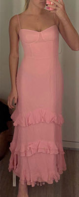 NEW REFORMATION Ellora midi pink sleeveless dress sz 10 Photo 0