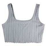 OFFLINE by Aerie OG Original Ribbed Crop Tank Top Grey‎ Large 7967001811 Photo 0