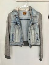 American Eagle Outfitters Jean Jacket Hoodie Photo 0