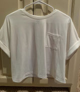 basic white pocket tee Photo 0
