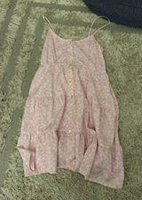 Altar'd State Dress Mini Pink Floral Photo 0