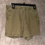 Uniqlo Green High Rise linen blend Pull On shorts Waist 28-29” #774 Photo 0
