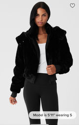 🖤 Alo Faux Fur Foxy Jacket – Black (Size M) Photo 0
