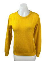 Park Avenue Women's Yellow Cashmere-Like Long Sleeve Knit Sweater Top Size 12 Photo 0