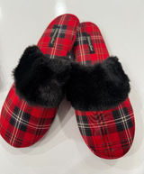 Victoria's Secret Red Plaid Slippers w/Bag Brand New NWT Size L Photo 0