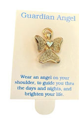 NWT Guardian Angel Lapel Pin Gold and Silver Pin Costume Jewelry Photo 0