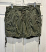 Calvin Klein Jeans Womens‎ Size 6 Olive Green Cargo Shorts Cotton Drawstring Hem Photo 0