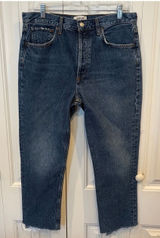 Agolde Riley High Rise Straight‎ Crop Jeans Size 30 Photo 0