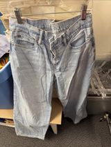 American eagle low rise ultra wide leg jeans size 0 // 082986 Photo 0