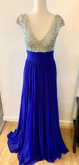 Fancy long blue dress prom or fancy dress up event size 6 homecoming Photo 0