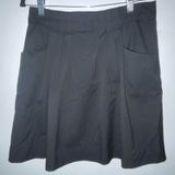 Gap Stretch Black Ruched Ribbon-Trimmed Waist Skirt with Pockets Size 4 Photo 0
