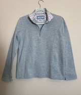 Orvis Gray Zip Up Sweater with Patterned Collar Photo 0