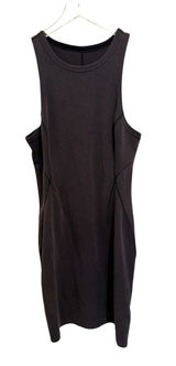 LULULEMON Ribbed Softstreme Slim-Fit Tank Dress in Black size 12 Photo 0