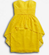 Alfred Angelo Yellow Strapless Sweetheart‎ Chiffon Cocktail Bridesmaid Dress 0 Photo 0
