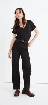 Madewell washed black The Perfect‎ Vintage Wide-Leg Jean size 26 Photo 0