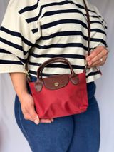 Longchamp Le Pliage Small Crossbody Bag in Burgundy (canal street design) Photo 0