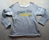 Green Bay Packers Junk Food Gray Varsity Sweatshirt Women’s XL NFL Photo 0
