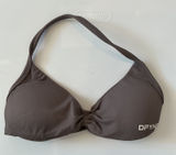DFYNE Impact Halter Sports Bra Brown Ruched Seamless Activewear XS Workout Top Photo 0