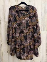 Bebop Women's Large Floral Ditsy Tiered Babydoll Tunic Dress Photo 0