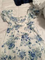 Altar'd State Dress Floral Blue Photo 0