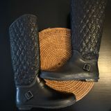 Sperry‎ sparkly waterproof Black Quilted Knee-High Boots size 8 Photo 0