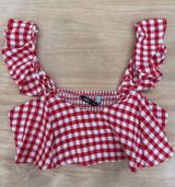 ZARA Checkered Crop Top Gingham Photo 0