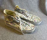 Vans‎ Sk8-Hi Tapered Stackform Floral Cream Purple Platform Sneakers Womens 8.5 Photo 0