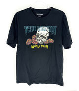 True Religion‎ Womens World Tour Skull BF Tee Black Crystal Graphic T-Shirt M-L Photo 0