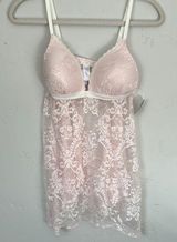 Secret Treasures NEW Pink Lace Babydoll Sz Medium 8/10 Photo 0