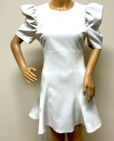 NWOT Likely white puffed short sleeve mini dressy dress fully lined size 6 Photo 0