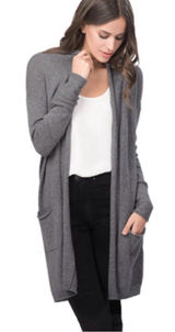Cuyana Single Origin Cashmere Long Cardigan Gray Size M/L Photo 0