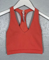 Free People Movement Women XS Orange Pink Free Throw Crop Top Ribbed Athleisure Photo 0