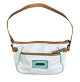 Rosetti Shoulder Bag White Tan Mint Green Vegan Leather Multi Pocket Purse Photo 0