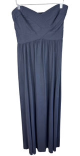 Kimchi Blue Womens Strapless Sweetheart Maxi Dress Gray Pleated Bodice Large Photo 0