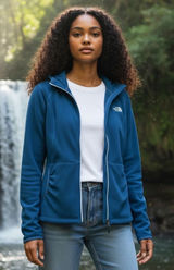 The‎ North Face Womens Blue Full Zip Fleece Hoodie Jacket XL NF0A3LPD Photo 0