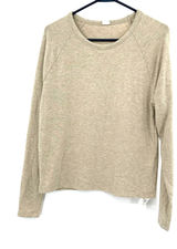 Wilfred Free size small long sleeve shirt‎ top oatmeal tan color crew neck Photo 0