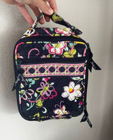 Vera Bradley Floral Quilted Lunch Bag Navy 90s Colorful Office Chic Prep School Photo 0